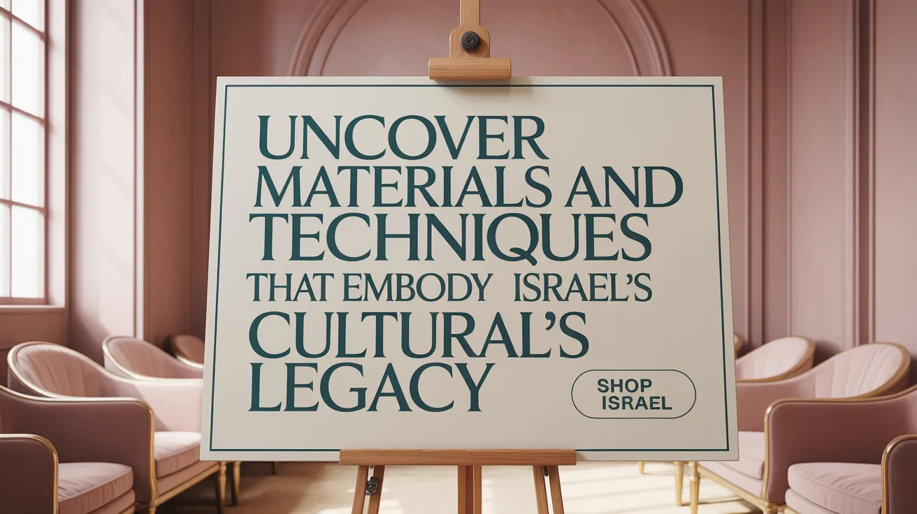 Uncover Materials and Techniques that Embody Israel's Cultural Legacy
