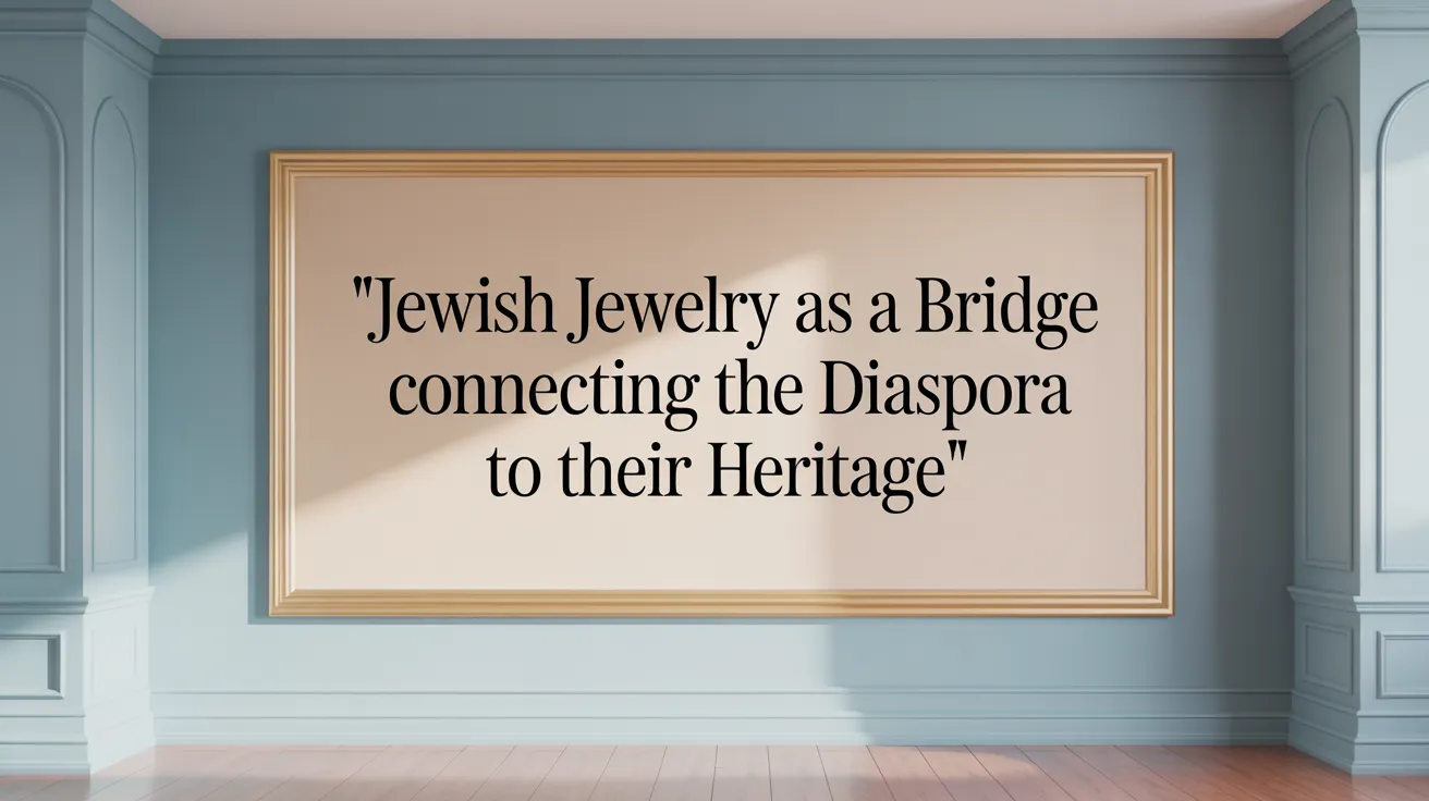 Jewish Jewelry as a Bridge Connecting the Diaspora to Their Heritage