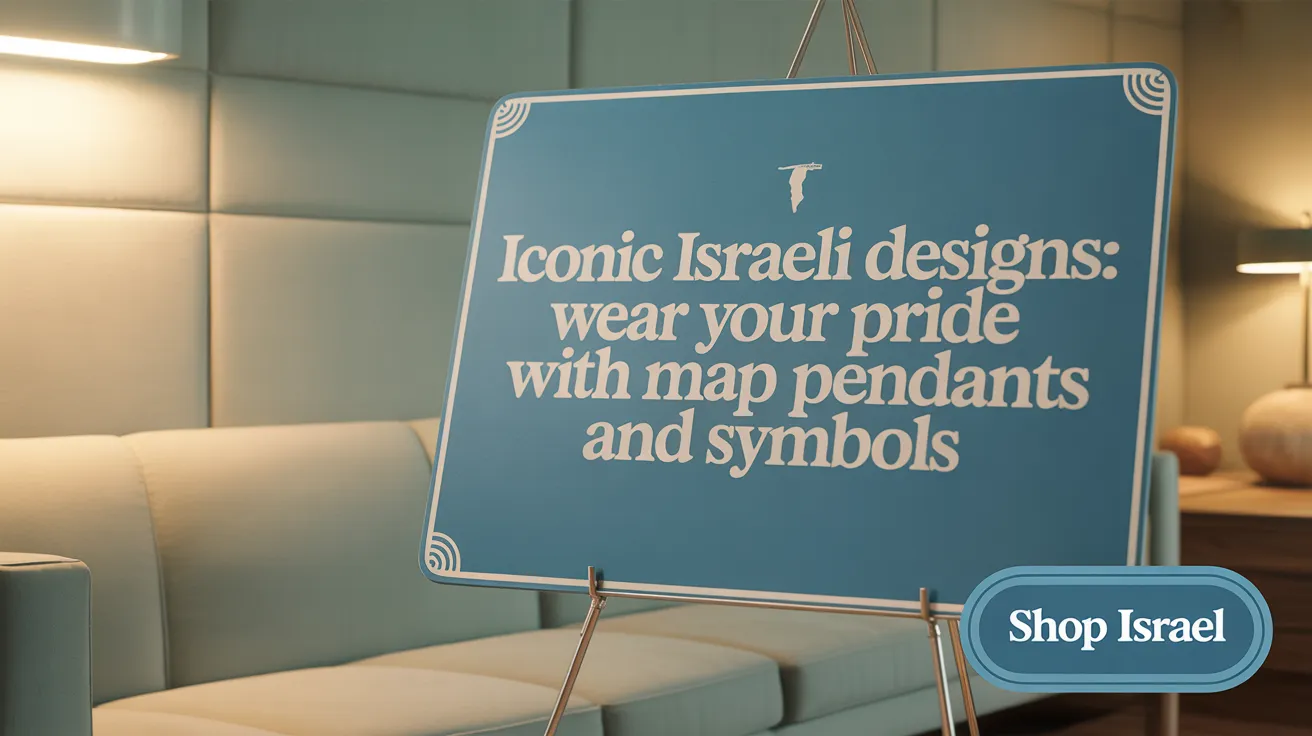 Iconic Israeli Designs: Wear Your Pride with Map Pendants and Symbols