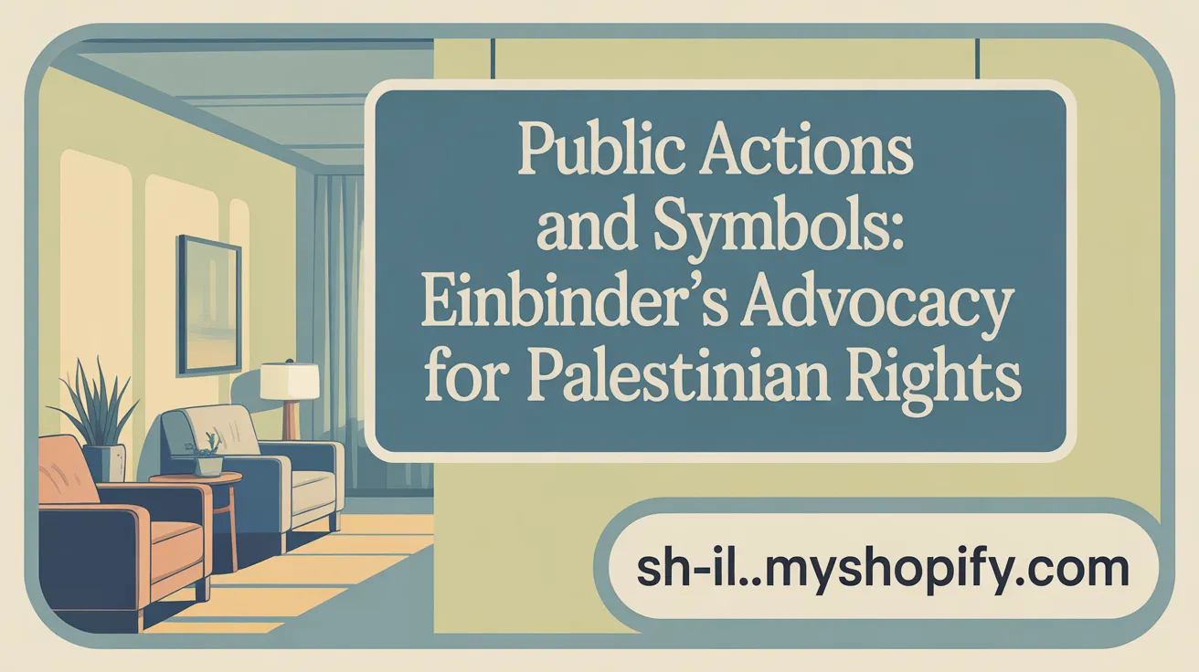 Public Actions and Symbols: Einbinder’s Advocacy for Palestinian Rights