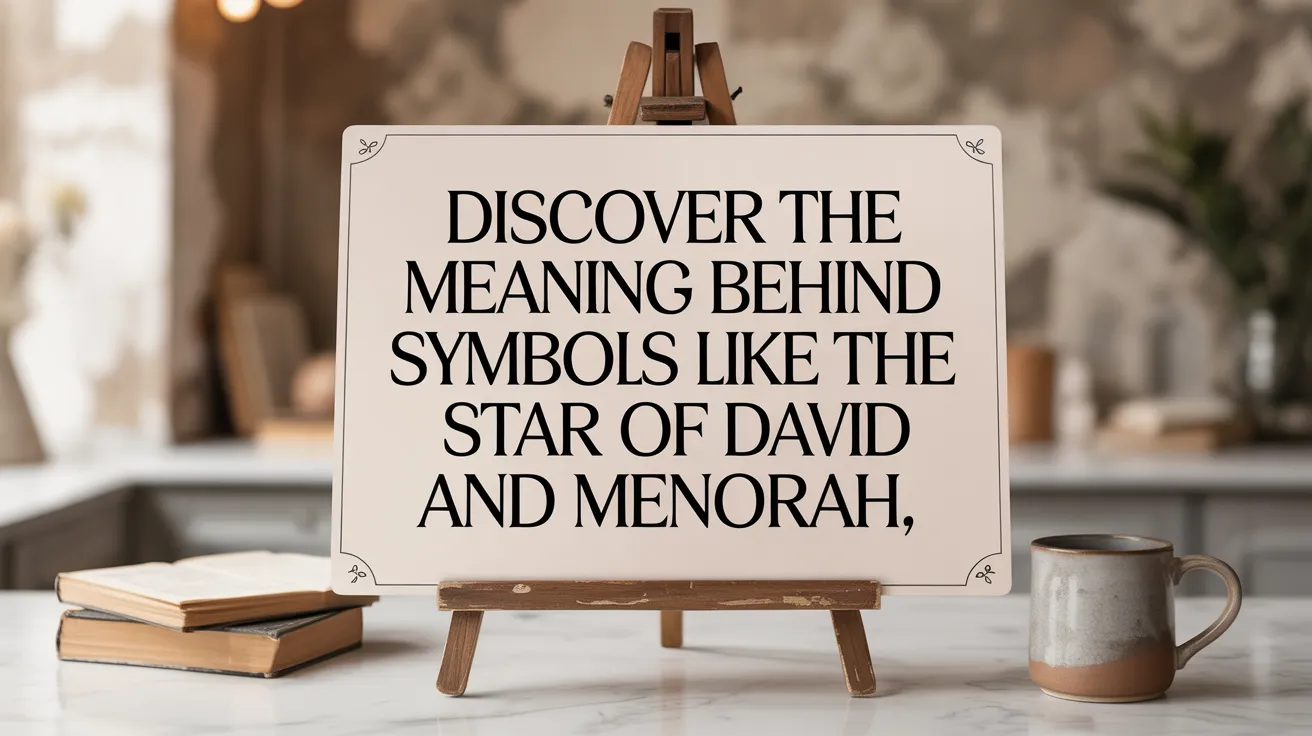 Discover the Meaning Behind Symbols Like the Star of David and Menorah