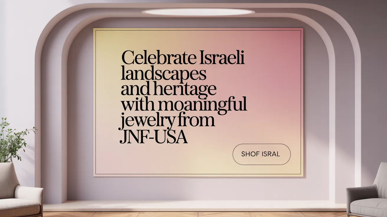 Celebrate Israeli landscapes and heritage with meaningful jewelry from JNF-USA