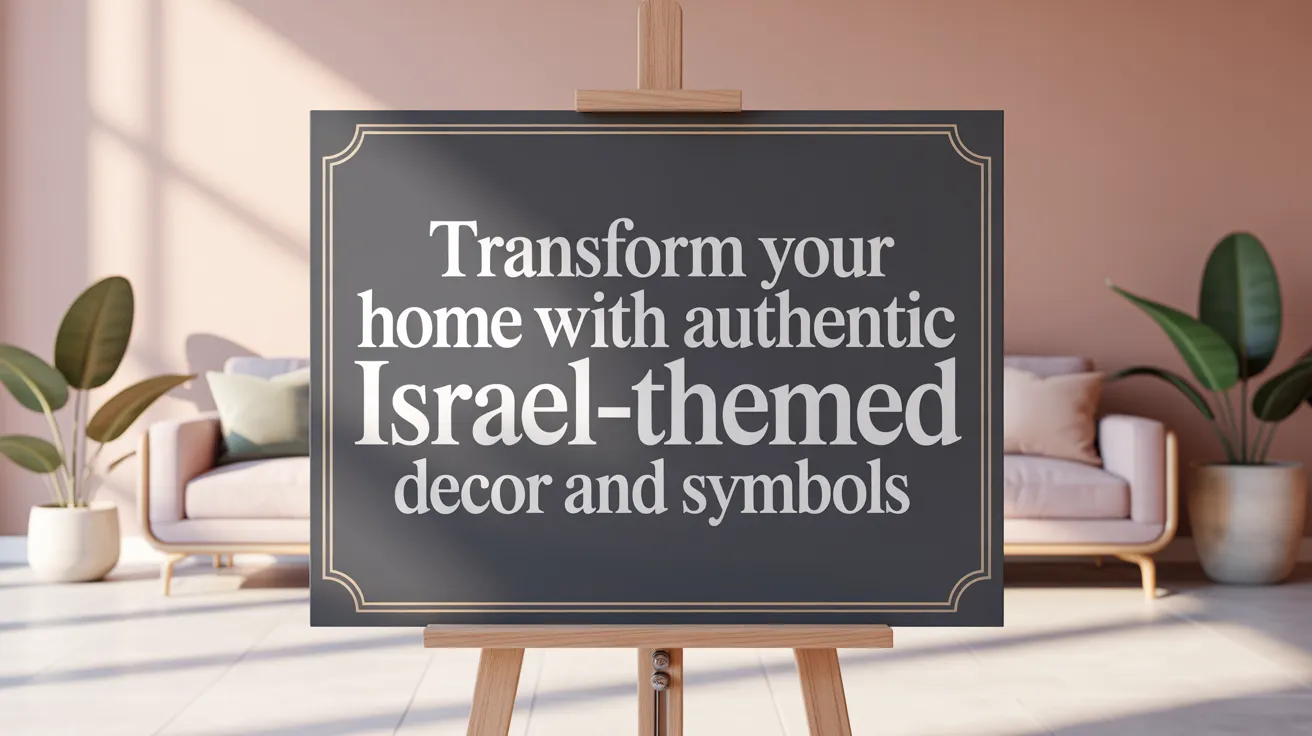 Transform Your Home with Authentic Israel-Themed Decor and Symbols
