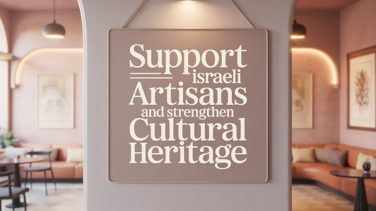 Support Israeli Artisans and Strengthen Cultural Heritage