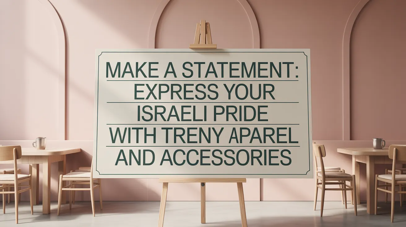 Make a Statement: Express Your Israeli Pride with Trendy Apparel and Accessories