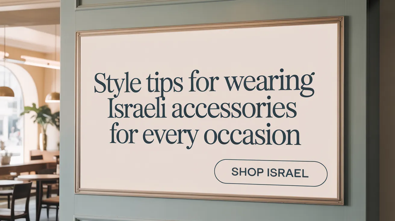 Style Tips for Wearing Israeli Accessories for Every Occasion