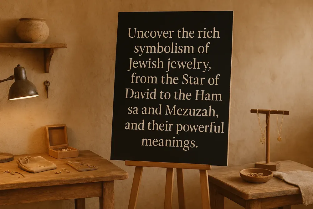 Uncover the rich symbolism of Jewish jewelry, from the Star of David to the Hamsa and Mezuzah, and their powerful meanings.