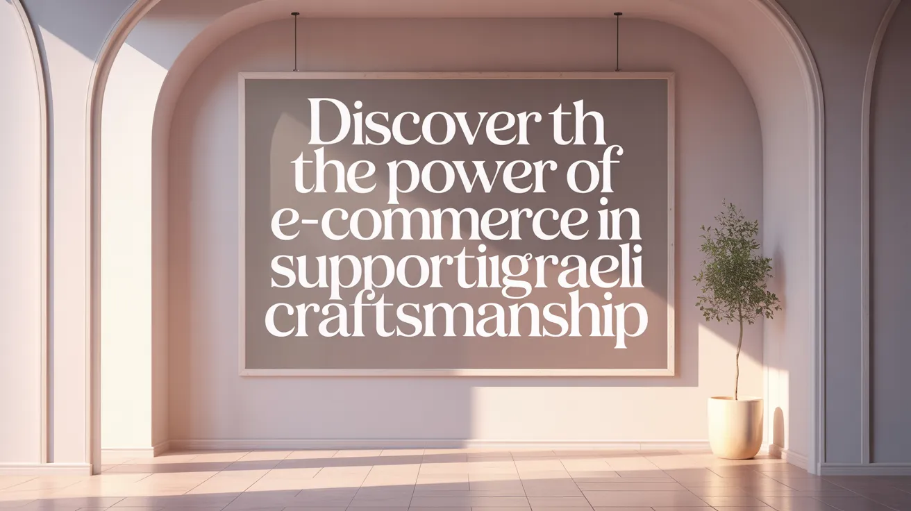 Discover the Power of E-commerce in Supporting Israeli Craftsmanship