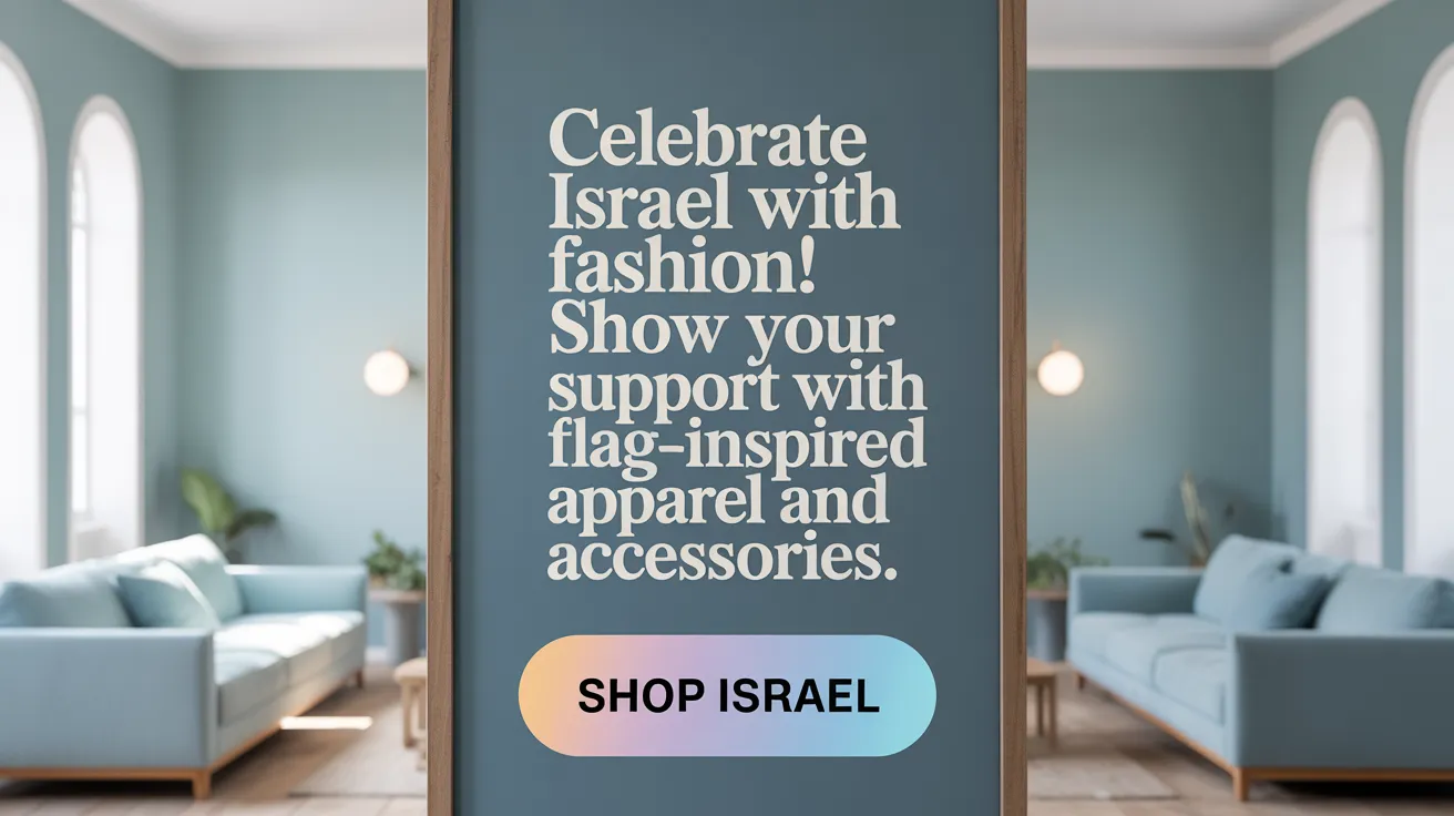Celebrate Israel with Fashion! Show your support with flag-inspired apparel and accessories.