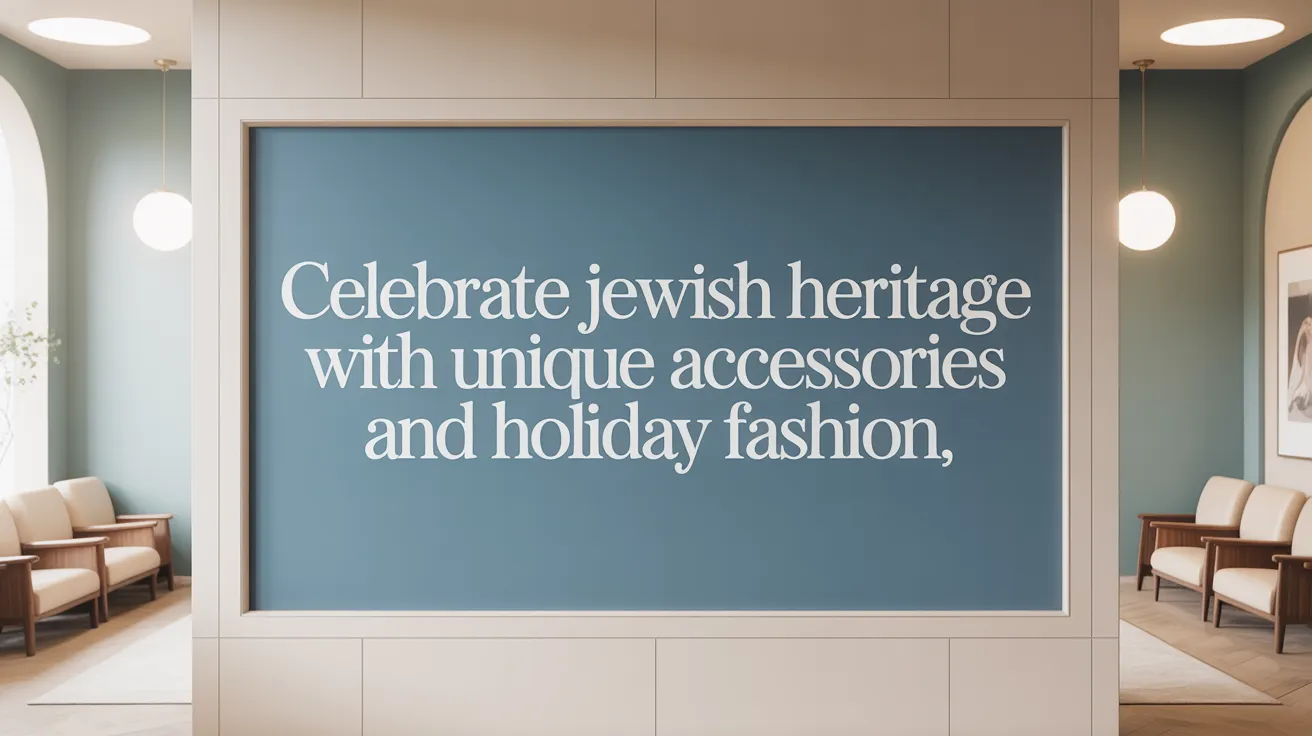 Celebrate Jewish Heritage with Unique Accessories and Holiday Fashion