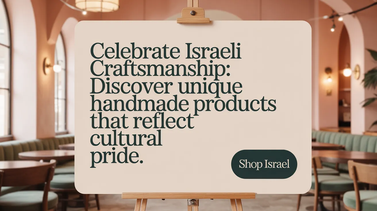 Celebrate Israeli craftsmanship: Discover unique handmade products that reflect cultural pride.