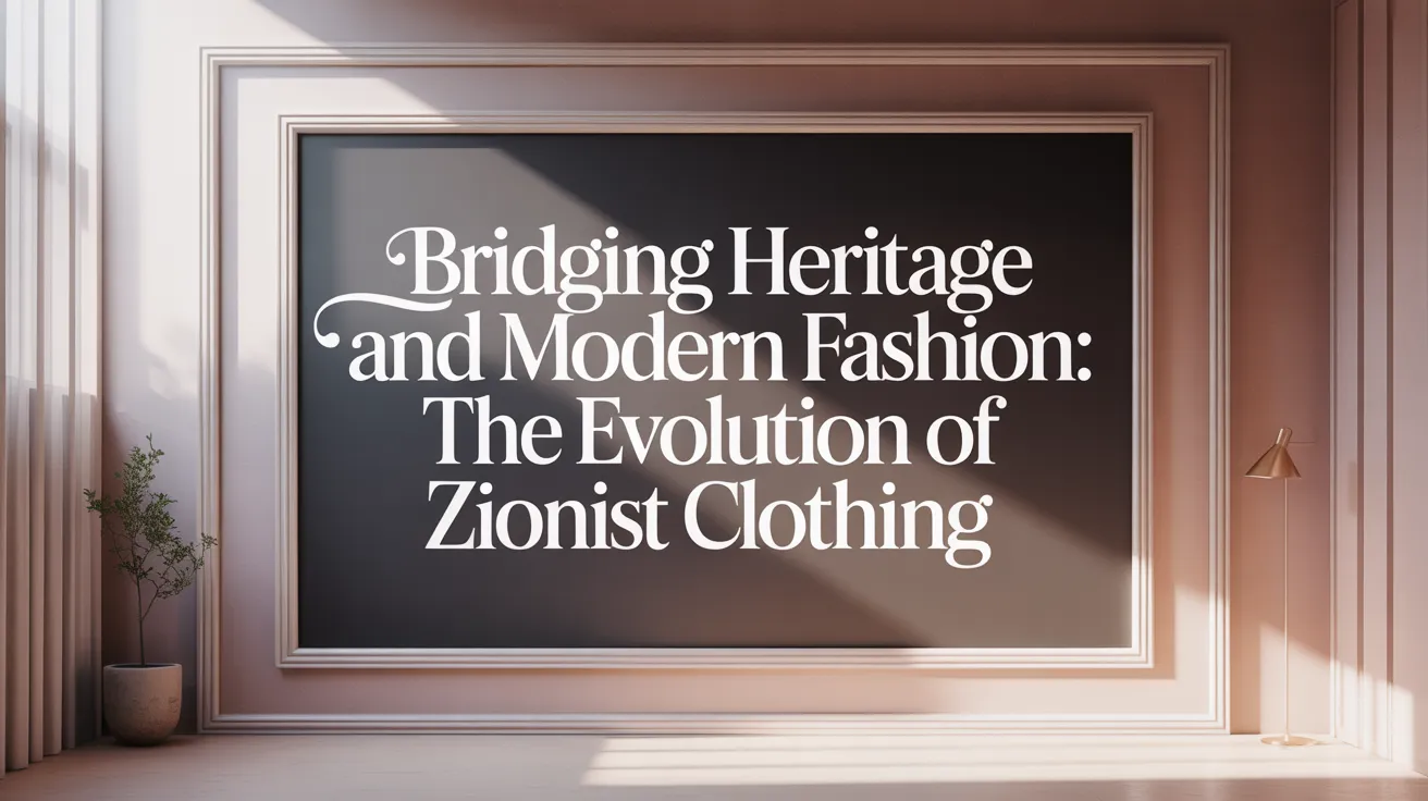 Bridging Heritage and Modern Fashion: The Evolution of Zionist Clothing