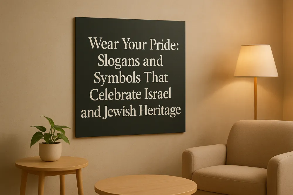 Wear Your Pride: Slogans and Symbols That Celebrate Israel and Jewish Heritage