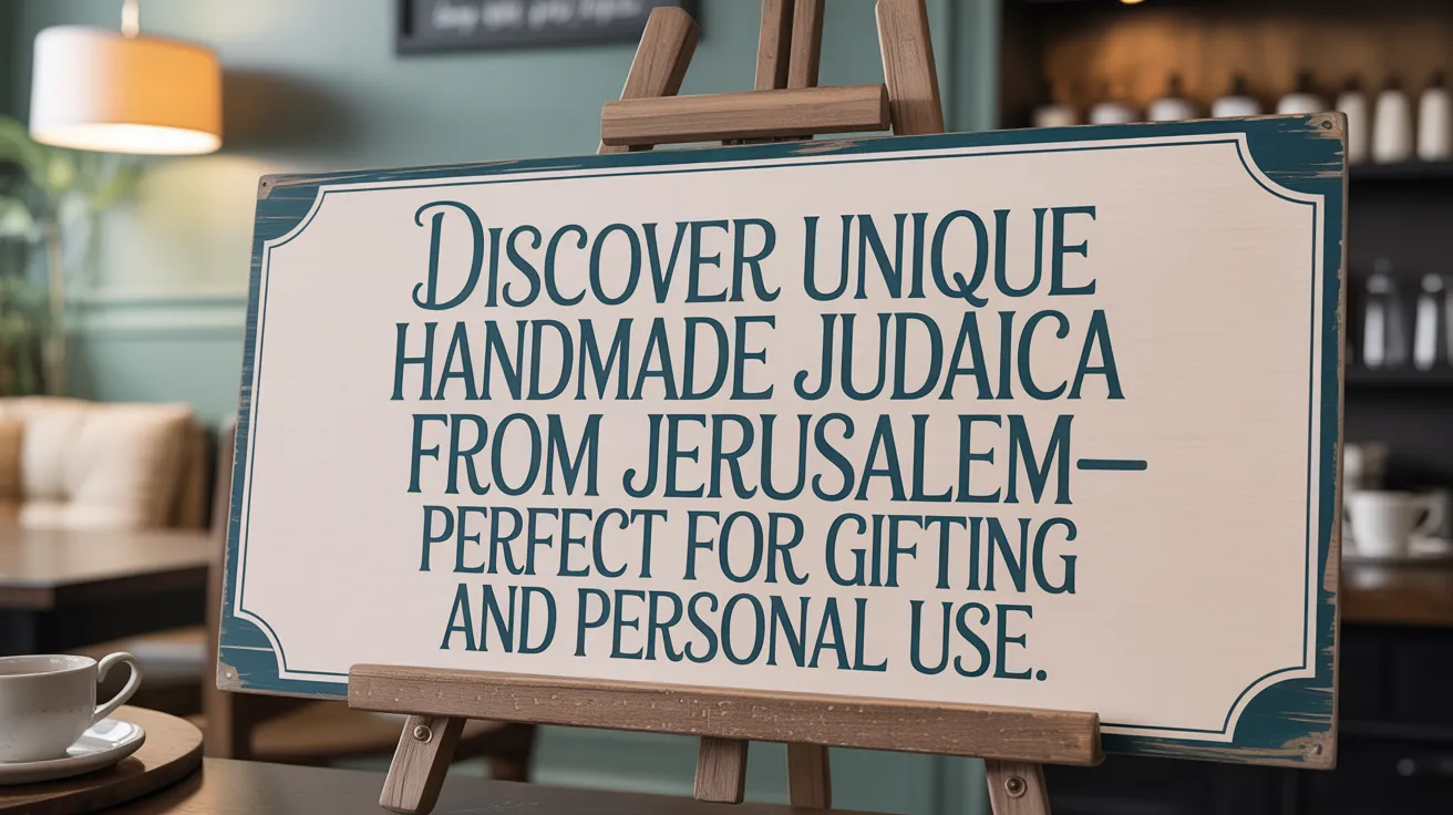 Discover Unique Handmade Judaica from Jerusalem—Perfect for Gifting and Personal Use