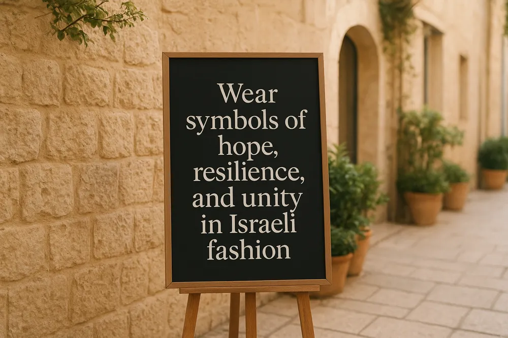 Wear symbols of hope, resilience, and unity in Israeli fashion