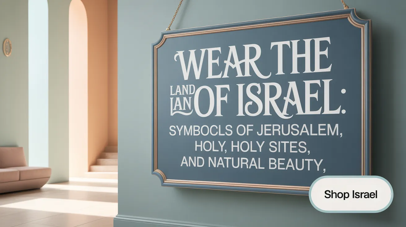 Wear the Land of Israel: Symbols of Jerusalem, Holy Sites, and Natural Beauty