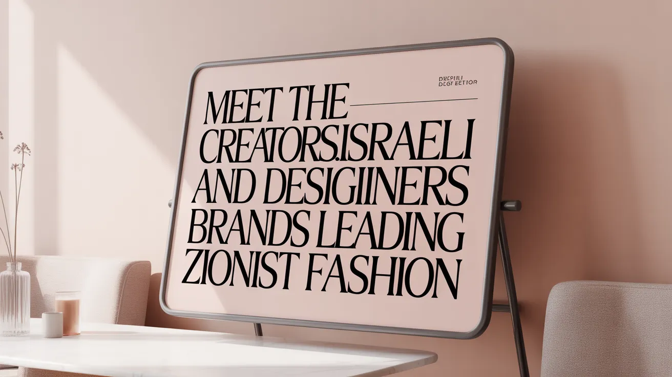 Meet the Creators: Israeli Designers and Brands Leading Zionist Fashion
