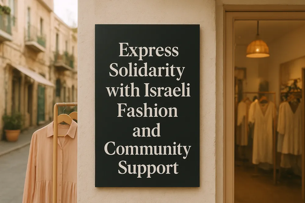 Express Solidarity with Israeli Fashion and Community Support