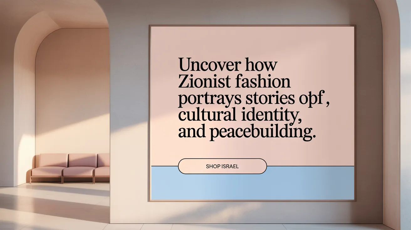 Uncover how Zionist fashion portrays stories of hope, cultural identity, and peacebuilding.