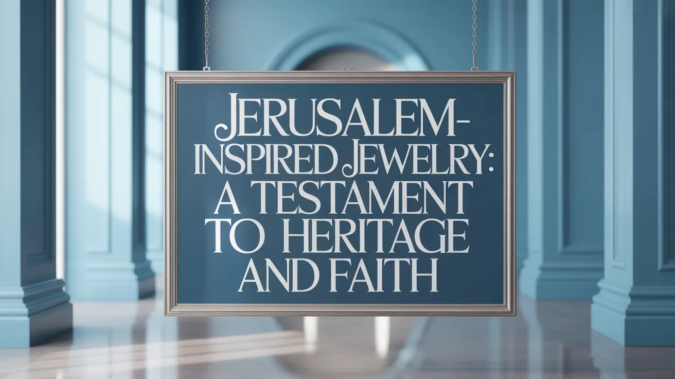 Jerusalem-Inspired Jewelry: A Testament to Heritage and Faith