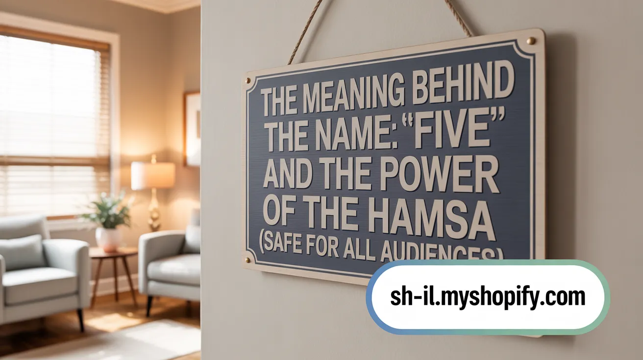 The Meaning Behind the Name: 'Five' and the Power of the Hamsa