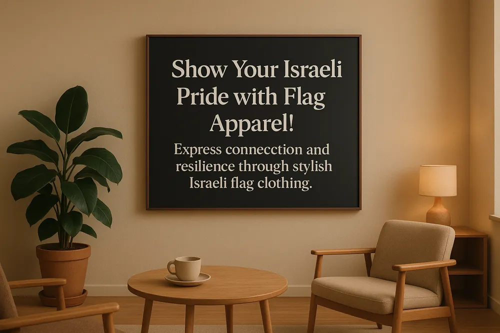 Show Your Israeli Pride with Flag Apparel! Express connection and resilience through stylish Israeli flag clothing.