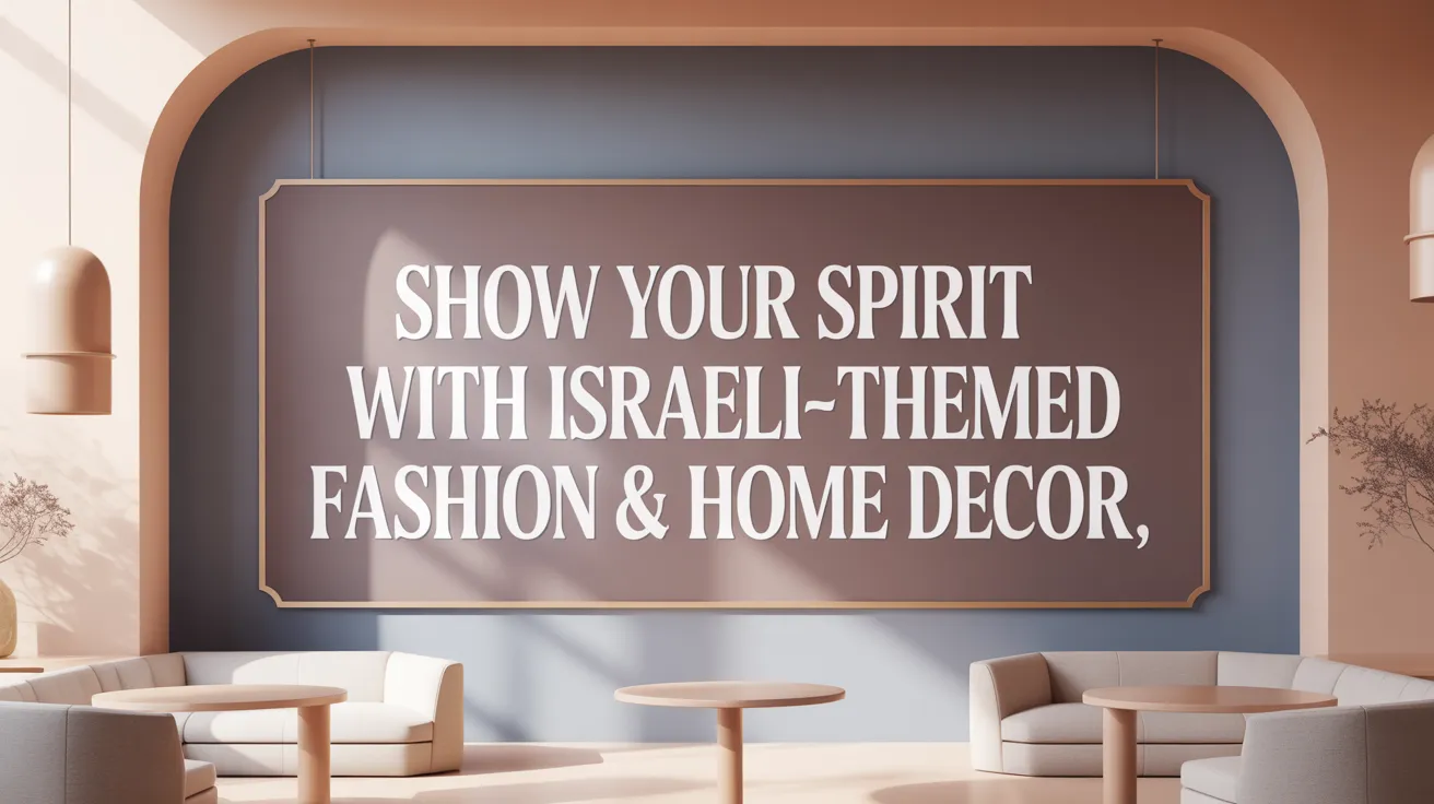 Show Your Spirit with Israeli-Themed Fashion &amp; Home Decor