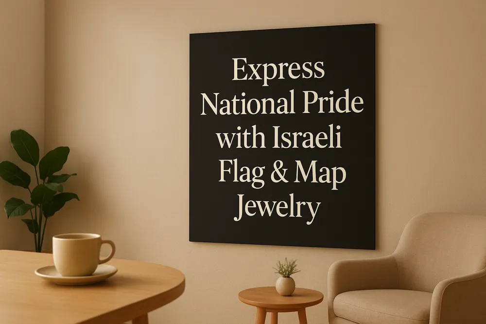 Express National Pride with Israeli Flag &amp; Map Jewelry
