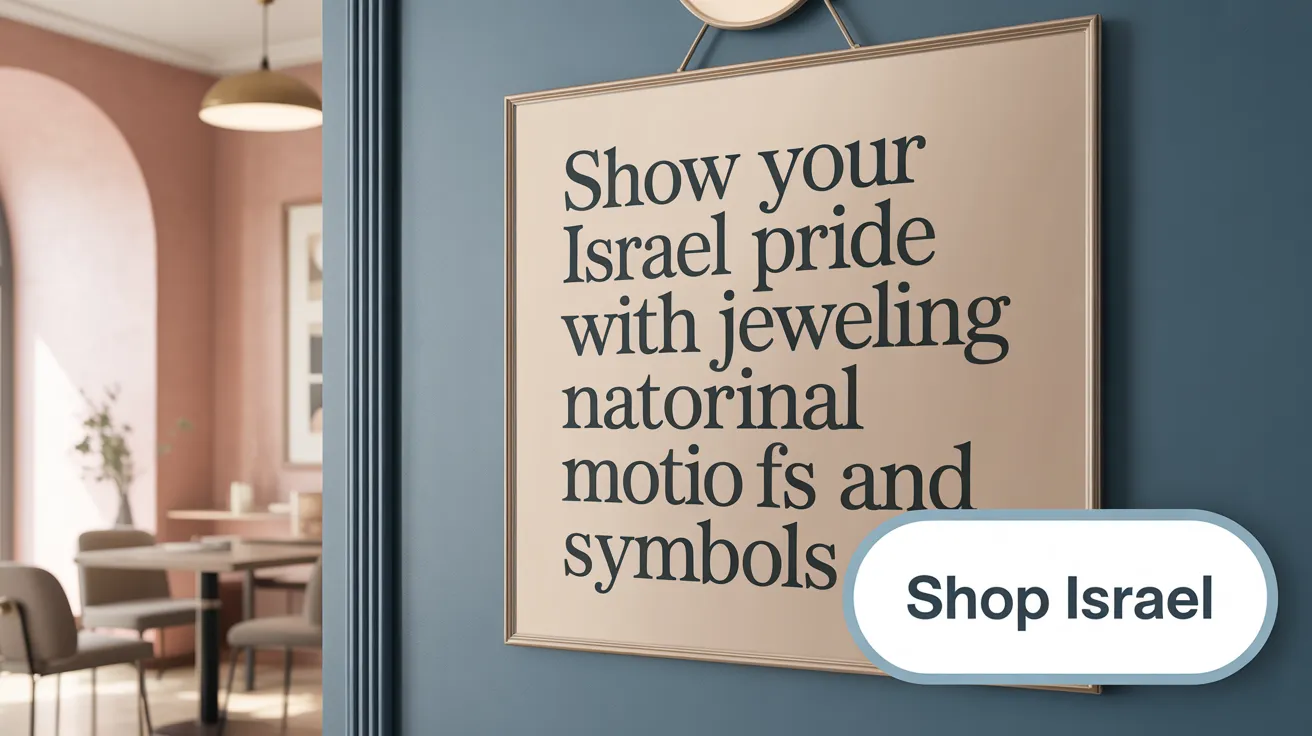 Show your Israeli pride with jewelry featuring national motifs and symbols