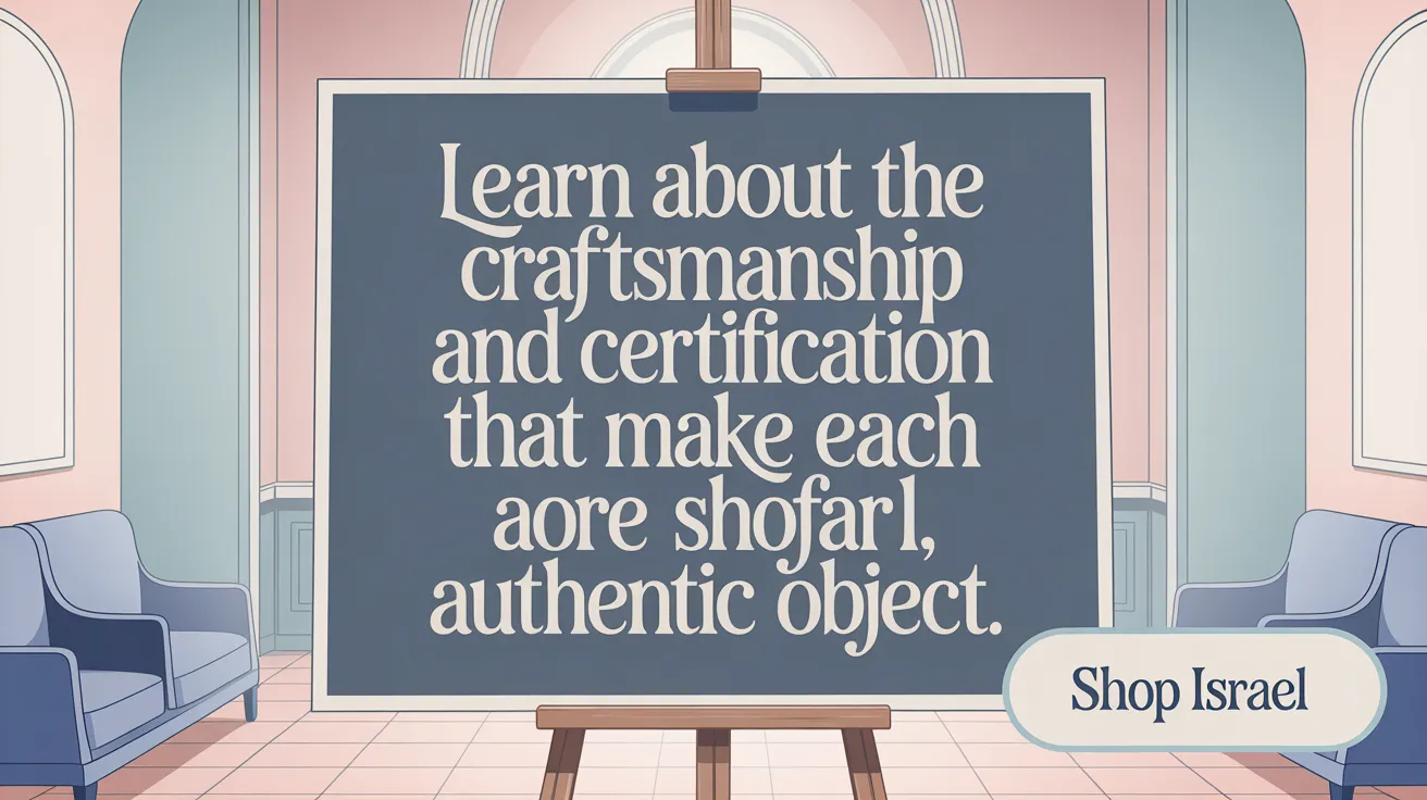 Learn about the craftsmanship and certification that make each shofar a sacred, authentic object.