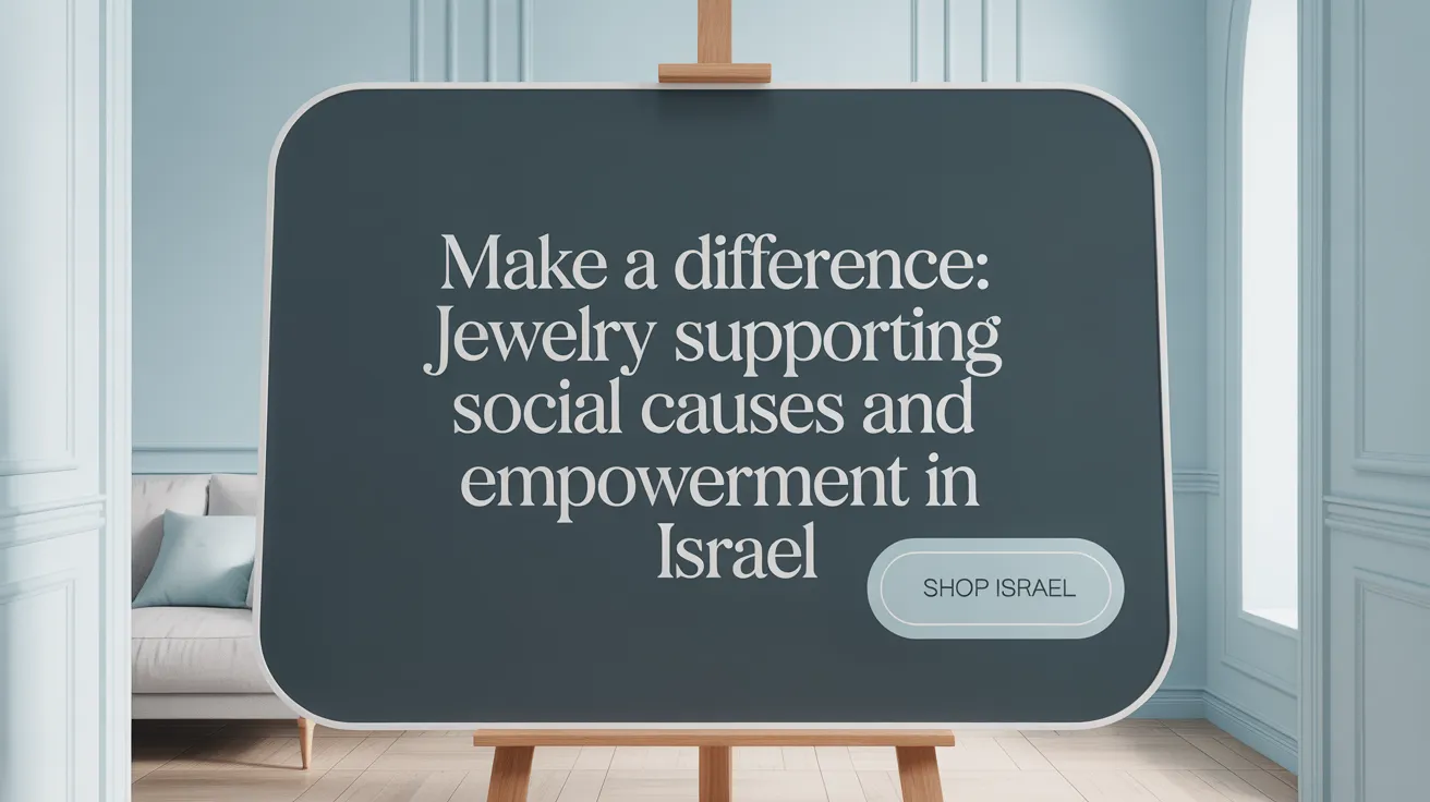 Make a Difference: Jewelry Supporting Social Causes and Empowerment in Israel