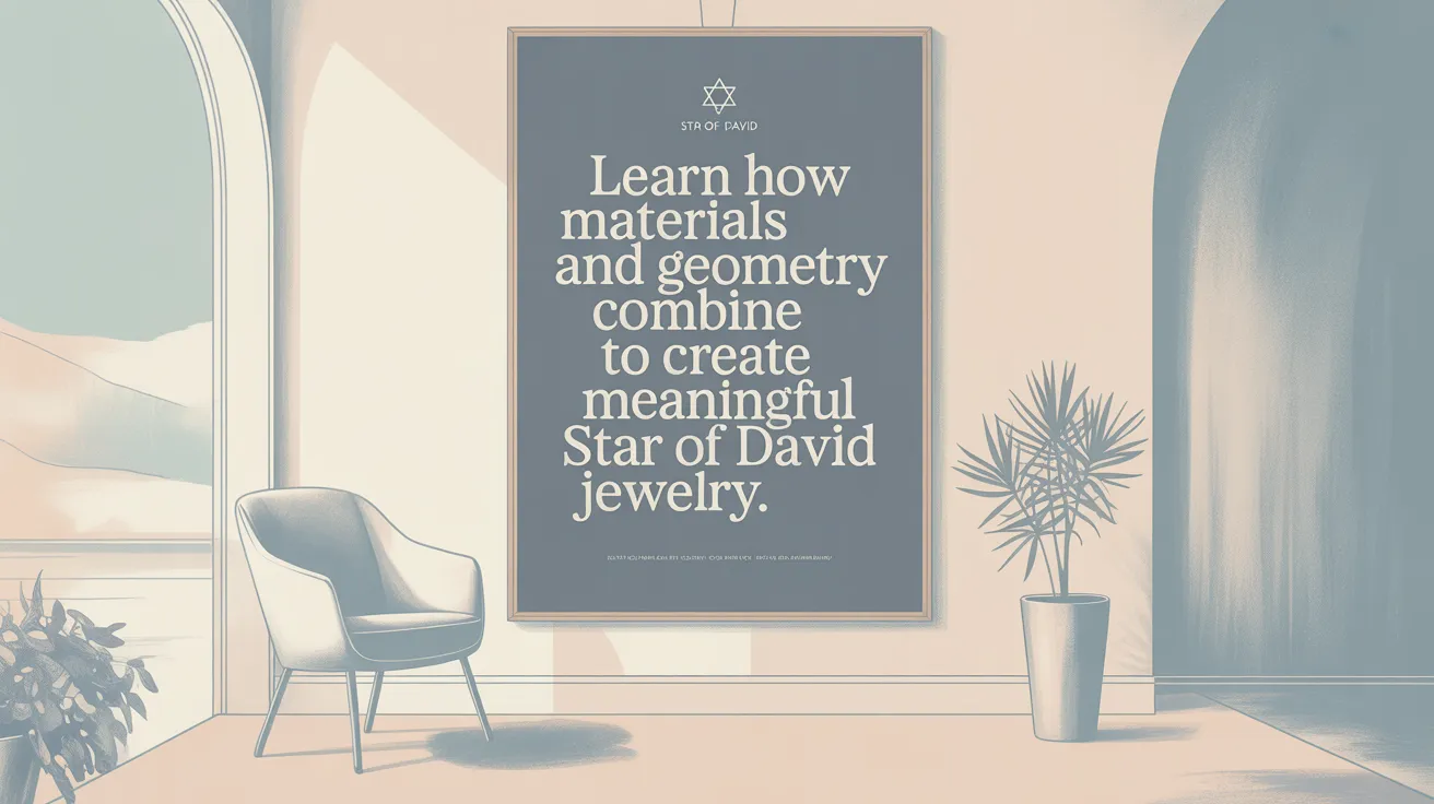 Learn how materials and geometry combine to create meaningful Star of David jewelry.