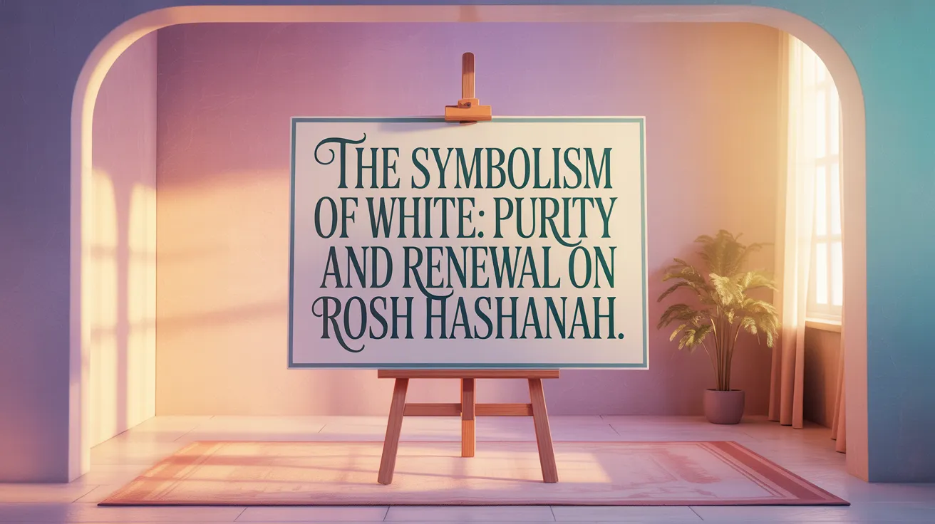 The Symbolism of White: Purity and Renewal on Rosh Hashanah