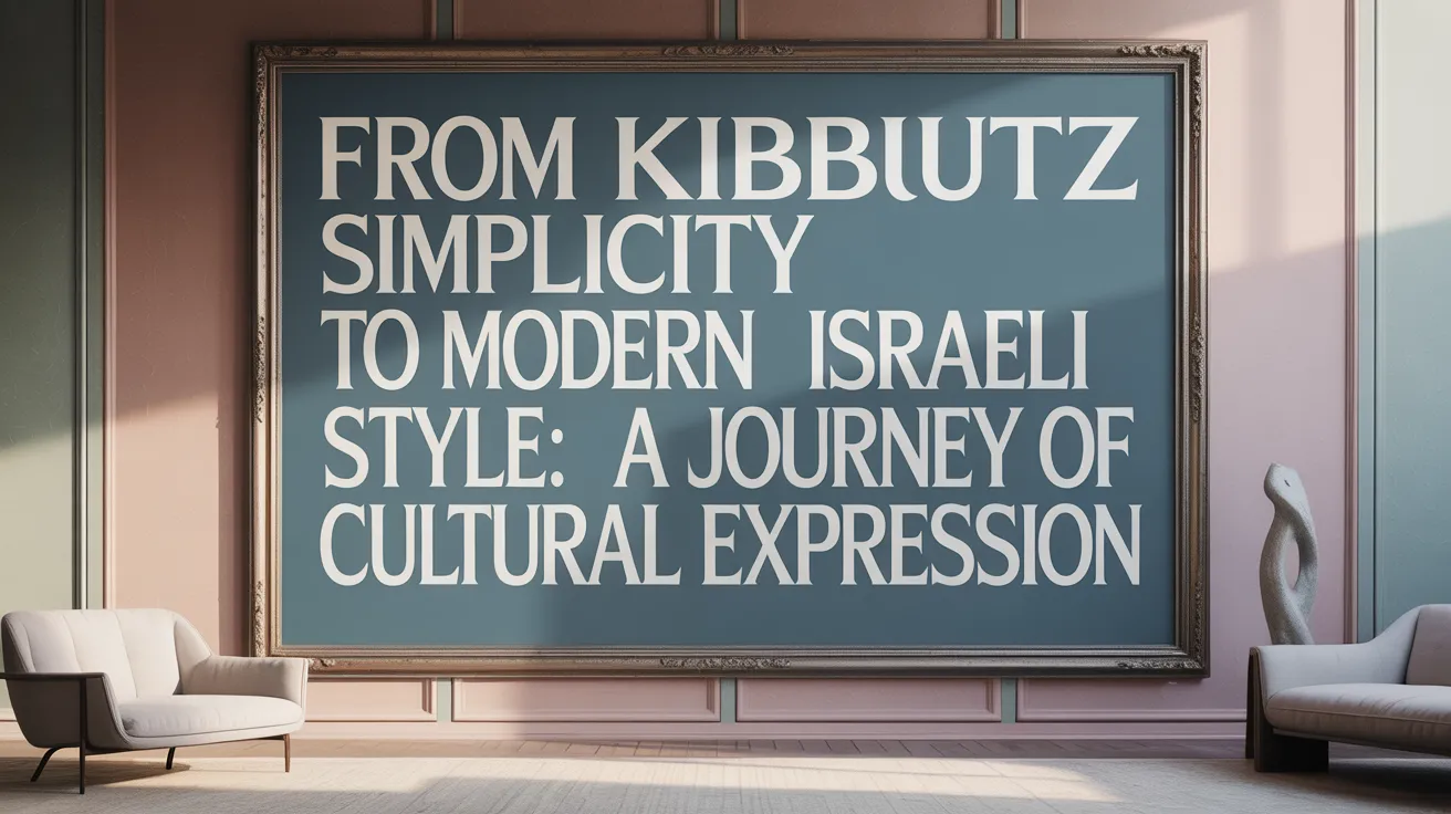 From Kibbutz Simplicity to Modern Israeli Style: A Journey of Cultural Expression