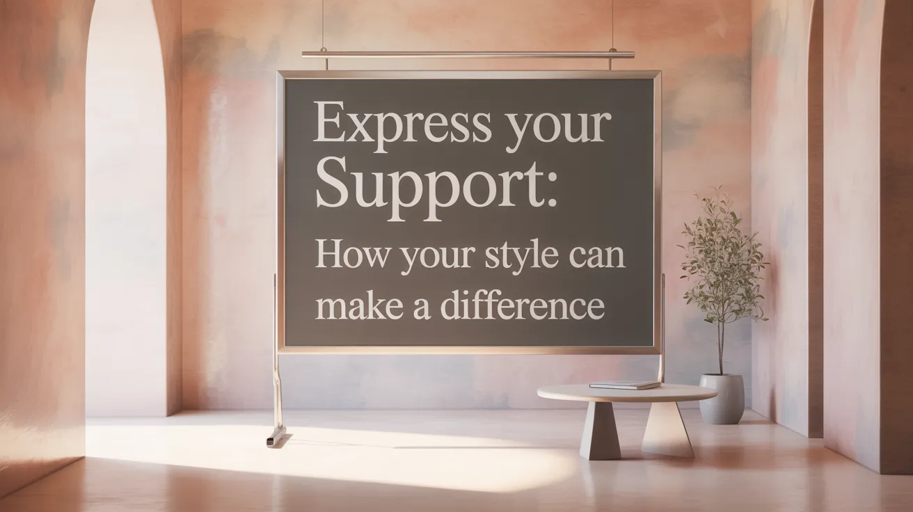 Express Your Support: How Your Style Can Make a Difference
