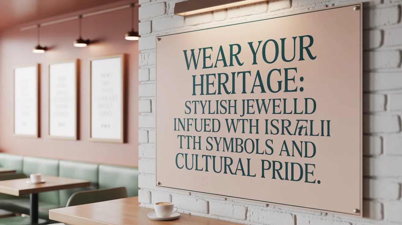 Wear your heritage: Stylish jewelry infused with Israeli symbols and cultural pride.