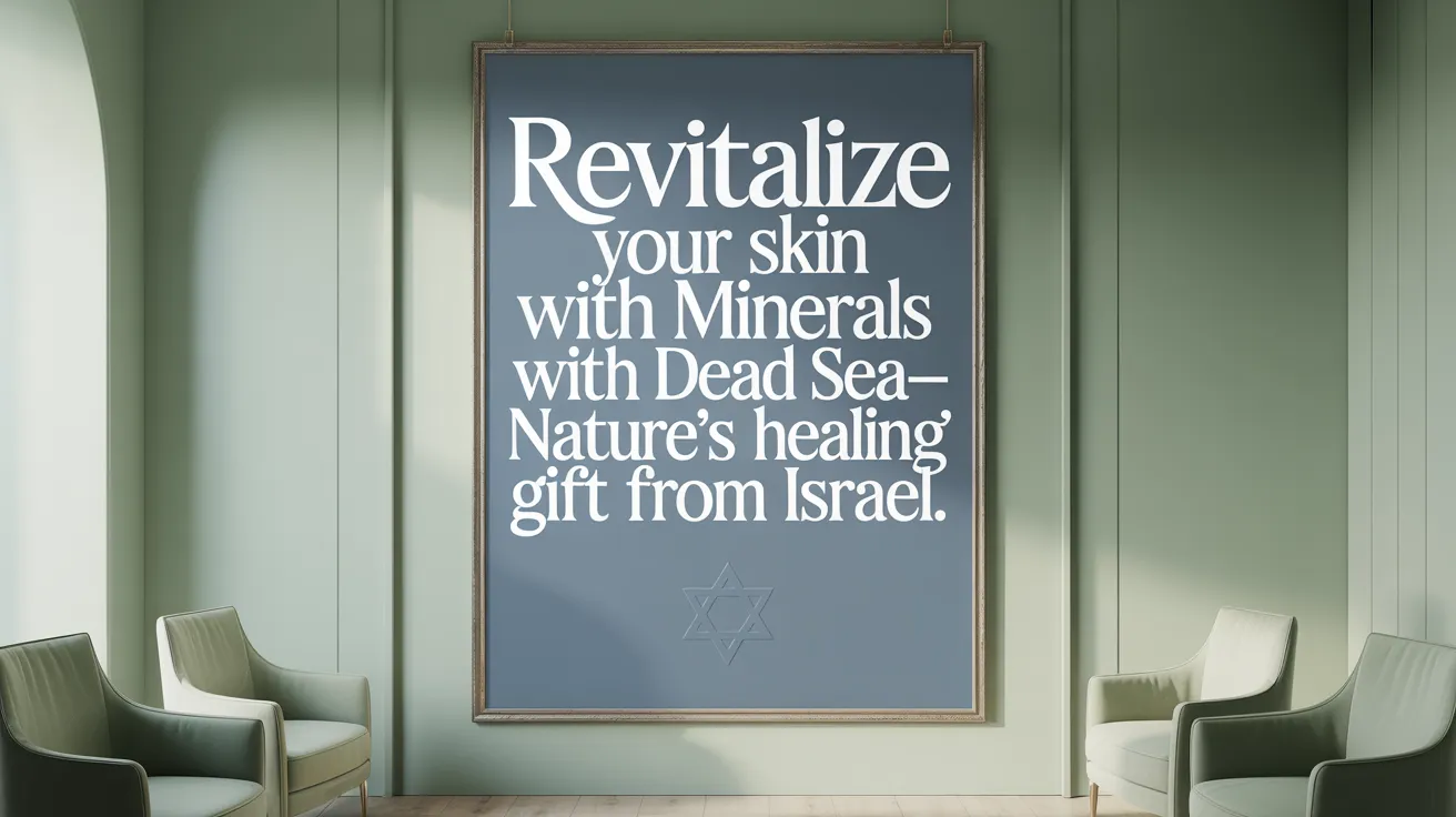 Revitalize your skin with Dead Sea minerals—nature's healing gift from Israel.