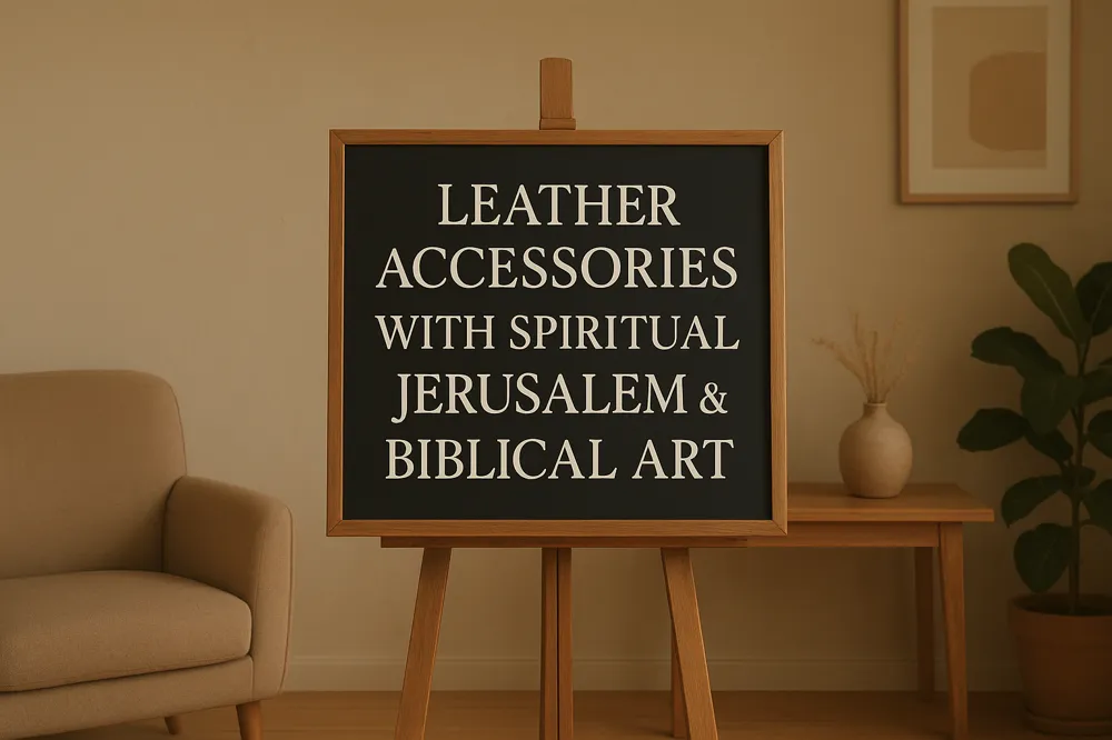 Leather Accessories with Spiritual Jerusalem &amp; Biblical Art