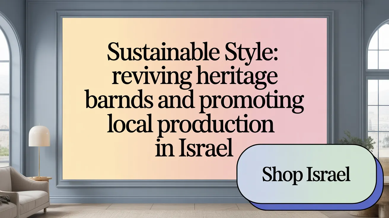 Sustainable Style: Reviving Heritage Brands and Promoting Local Production in Israel