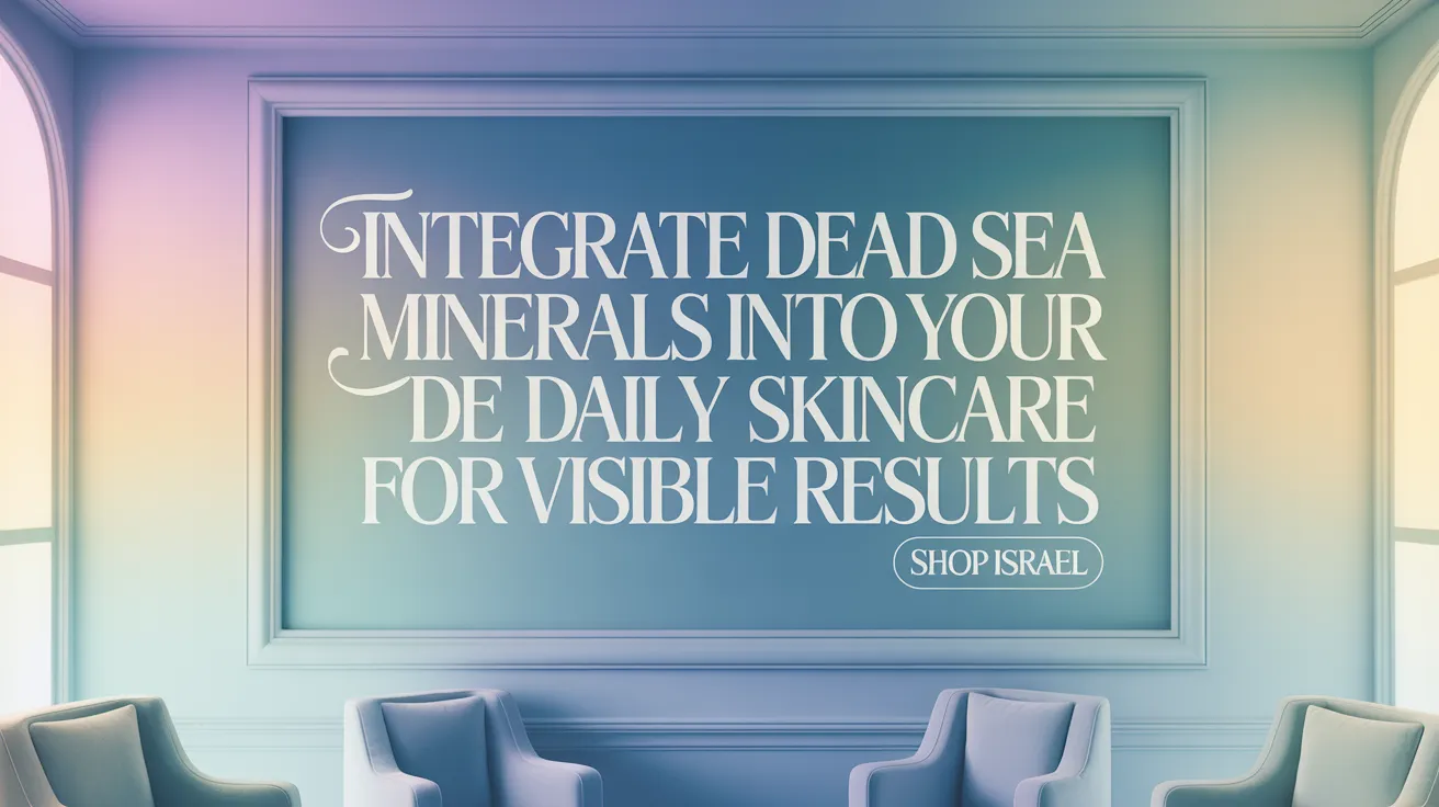 Integrate Dead Sea Minerals into Your Daily Skincare for Visible Results