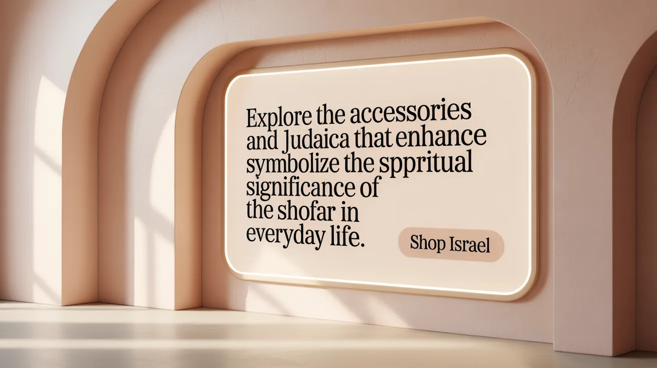 Explore the accessories and Judaica that enhance and symbolize the spiritual significance of the shofar in everyday life.