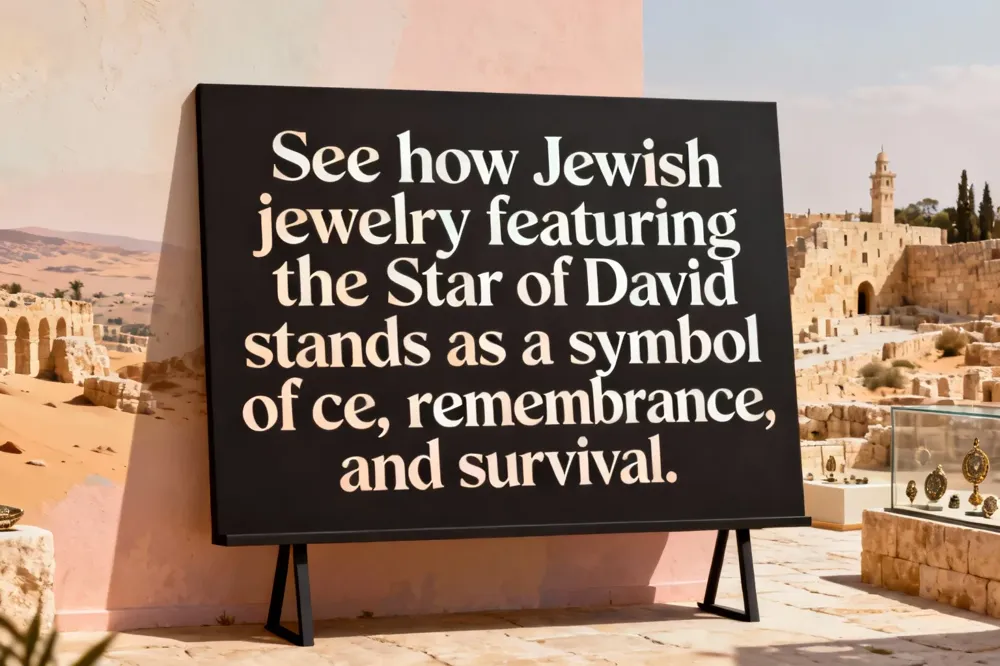 See how Jewish jewelry featuring the Star of David stands as a symbol of resilience, remembrance, and survival.