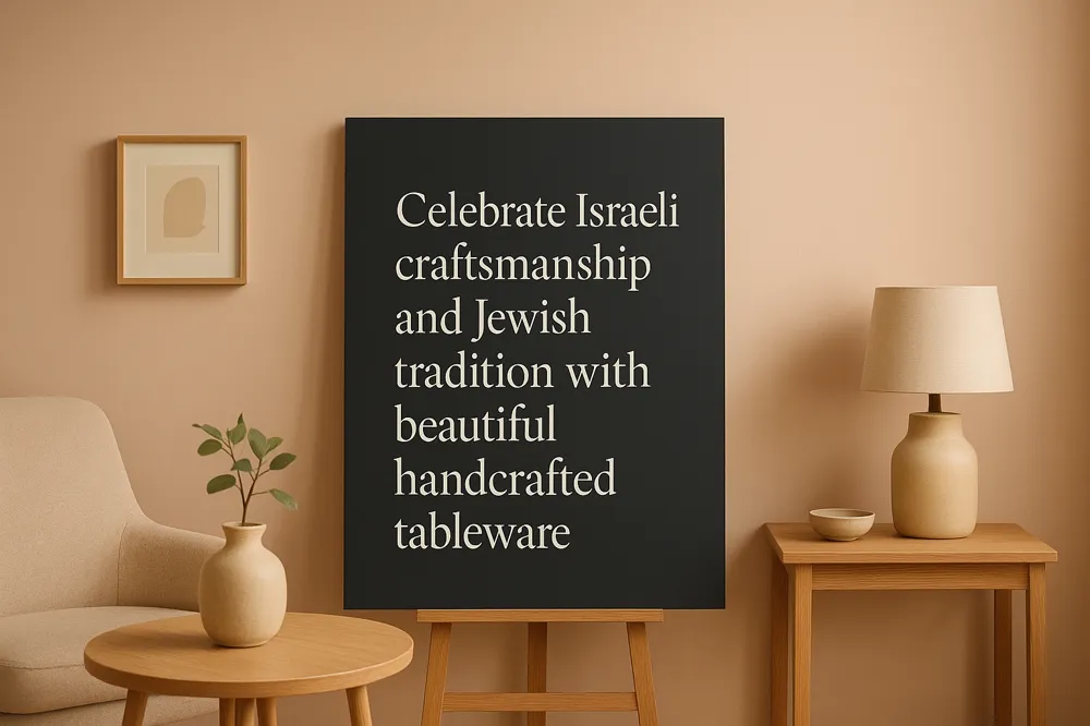Celebrate Israeli craftsmanship and Jewish tradition with beautiful handcrafted tableware