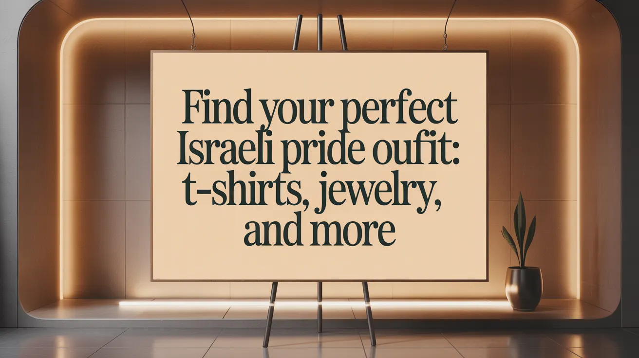 Find Your Perfect Israeli Pride Outfit: T-Shirts, Jewelry, and More