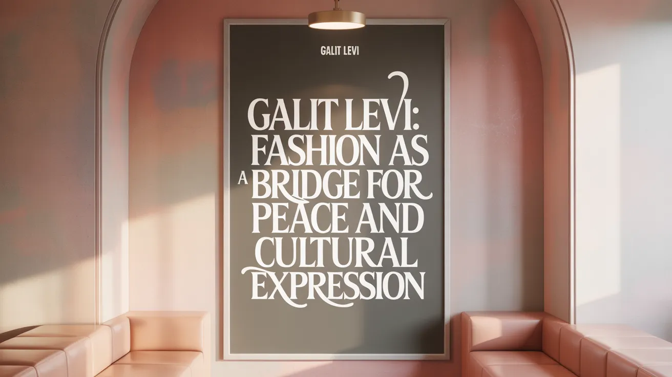 Galit Levi: Fashion as a Bridge for Peace and Cultural Expression