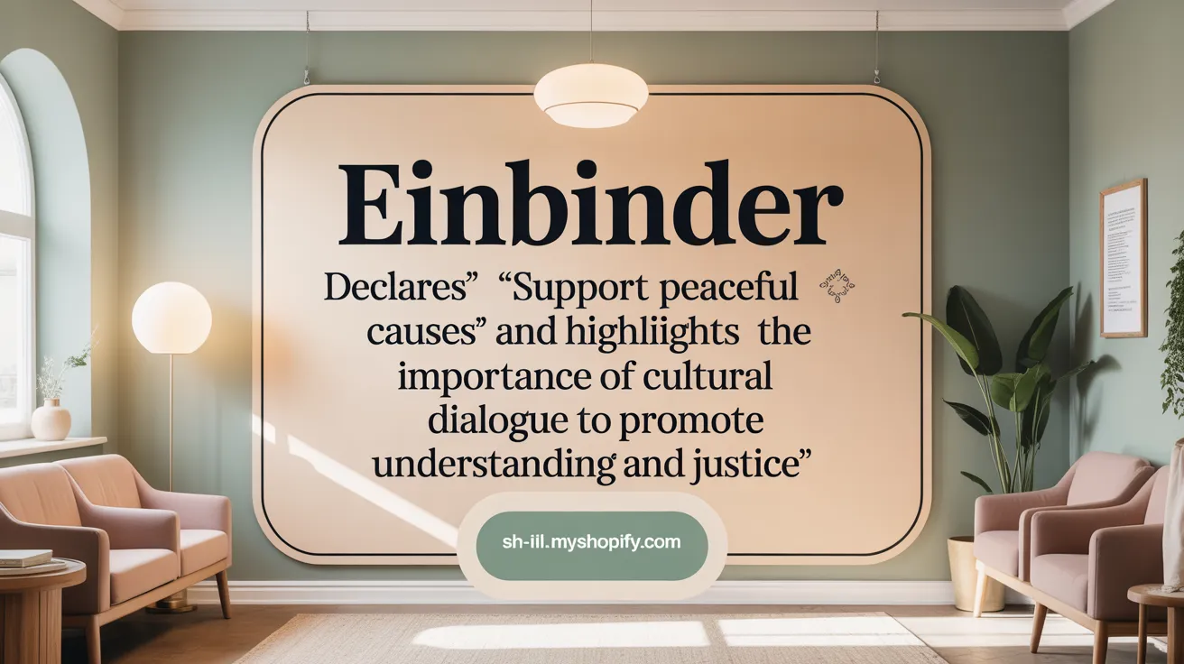 Einbinder declares 'Free Palestine' and supports cultural boycotts to advocate for justice