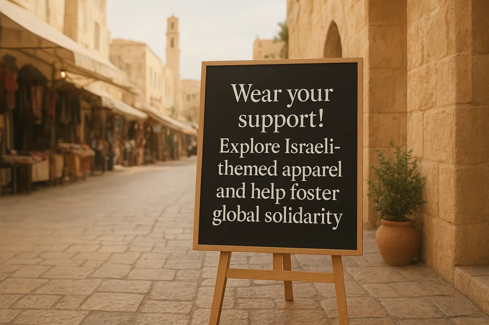 Wear your support! Explore Israeli-themed apparel and help foster global solidarity.
