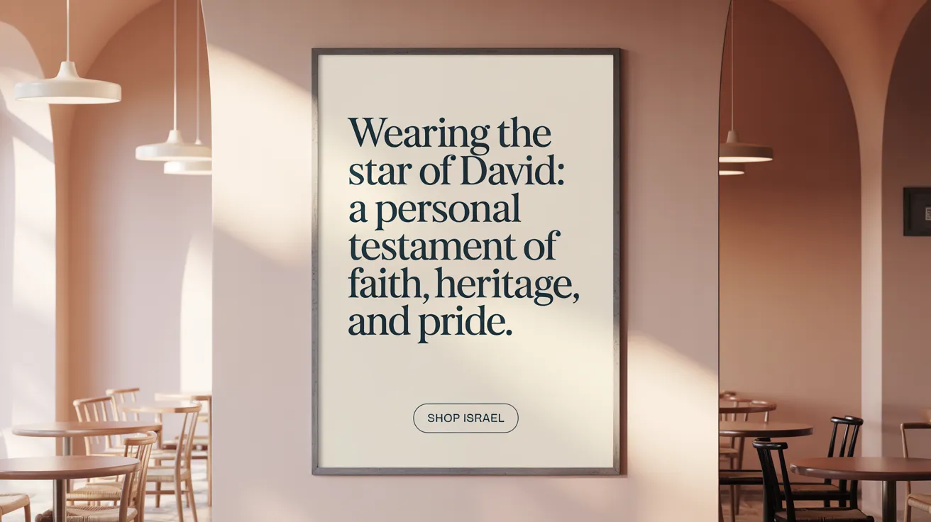 Wearing the Star of David: A personal testament of faith, heritage, and pride.