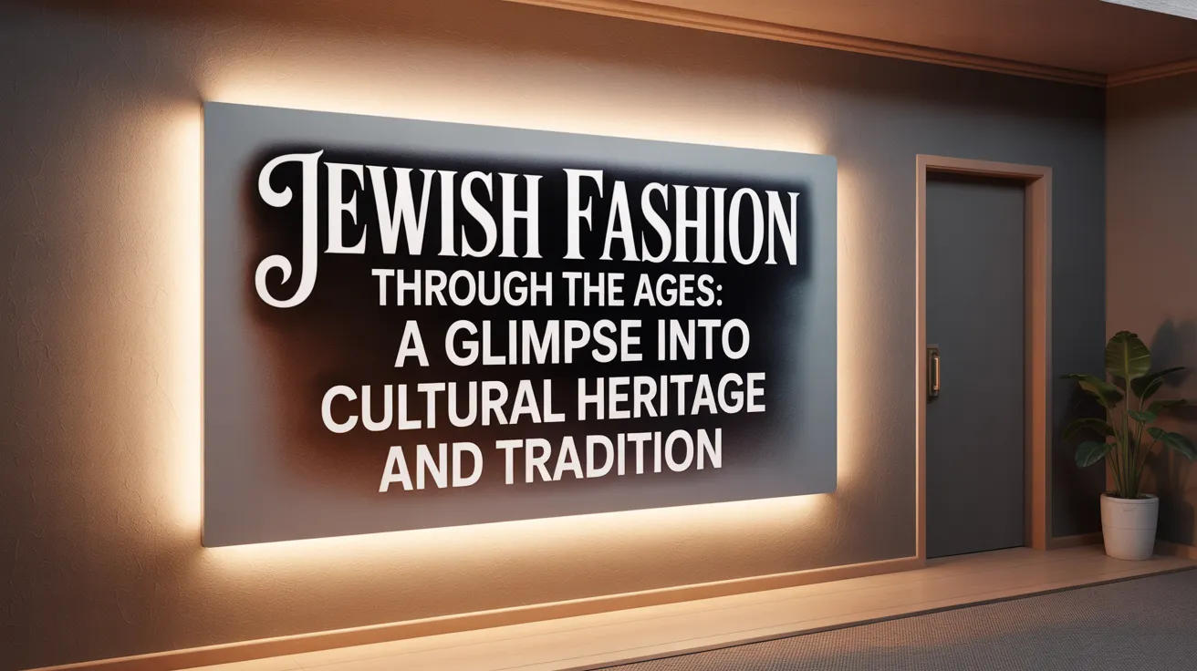 Jewish Fashion Through the Ages: A Glimpse into Cultural Heritage and Tradition