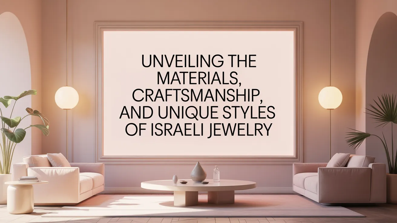Unveiling the Materials, Craftsmanship, and Unique Styles of Israeli Jewelry